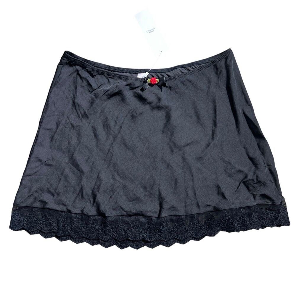 Urban Outfitters Mini Skirt Lace Trim NWT Sz L Grunge